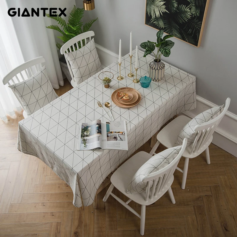 Декоративная скатерть GIANTEX прямоугольная для обеденного стола покрытие обруса