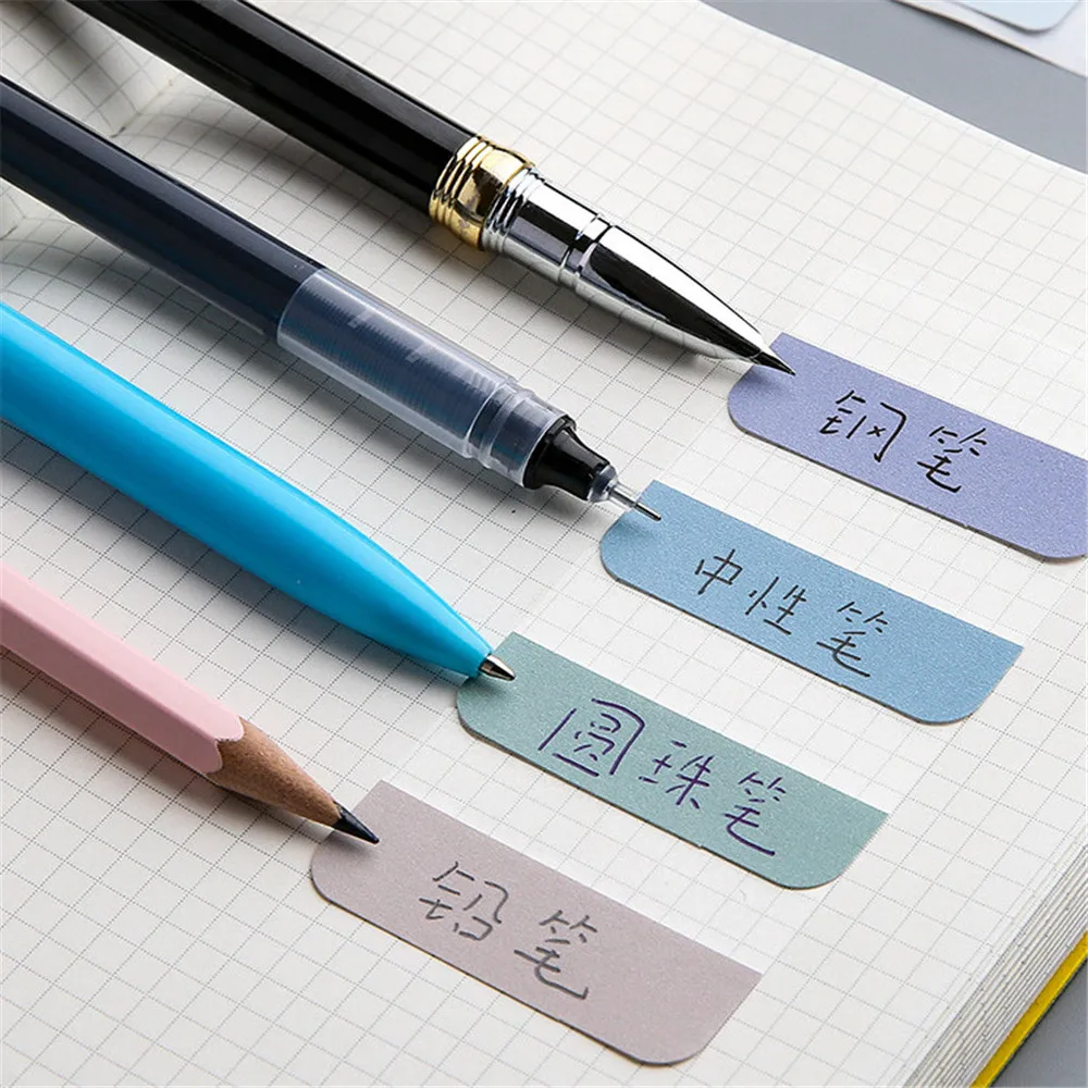 

10sheets Morandi Color Index Sticker Self-adhesive Classification Sticky Note Label Label for Diary Agenda Plan Writable Sticker