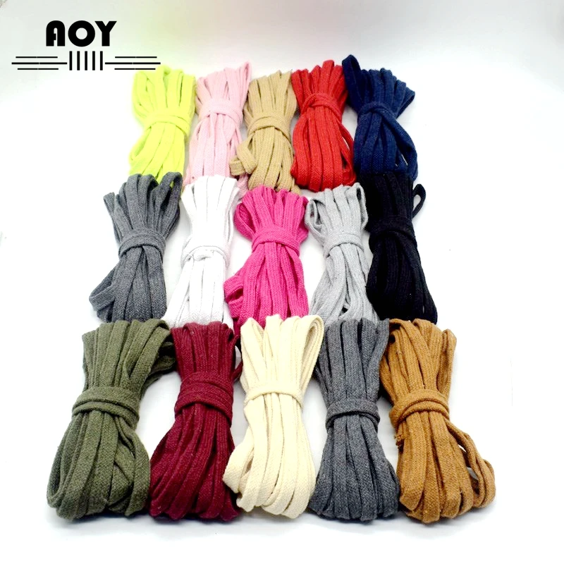 Плетеная хлопковая Веревка 10 мм плоский плетеный ремень для спортивной одежды