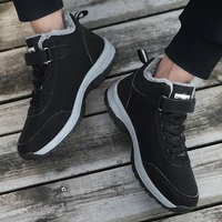waterproof winter men boots cow suede warm snow women boots men work casual shoes high top high top non slip ankle boots