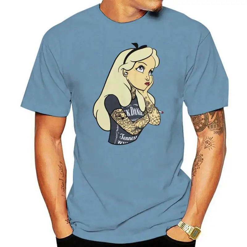 

Gothic Alice In Wonderland Tattoos Gothic T-shirt Men's Size M - 3XL