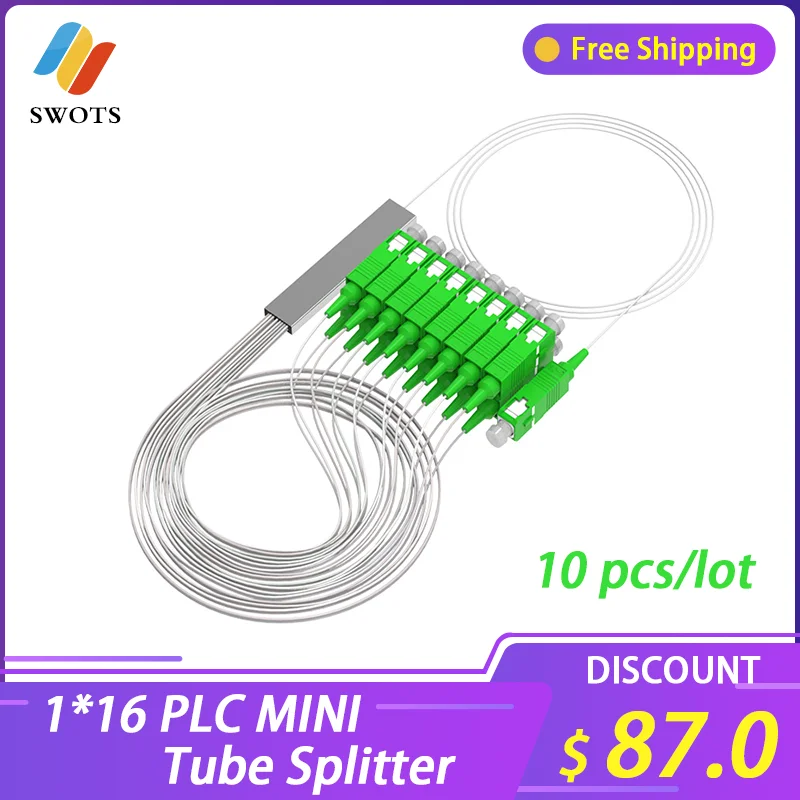 1X16 PLC SC/APC SM 0 9 мм Высокое качество 1 м FTTH оптоволоконный сплиттер|Оптоволоконное