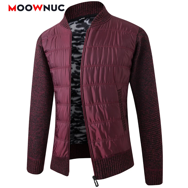 

Пальто 2020, мужские модные свитера, повседневный кардиган с длинными рукавами, толстый, в стиле пэчворк, тонкий, классический, сохраняющий тепло, мужской, весна-осень MOOWNUC