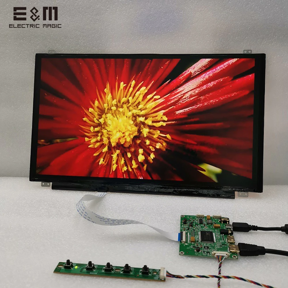 15.6 Inch 1920*1080 UHD Capacitive Touch LCD Screen DIY Kit Monitor with Drive Board HDMI 5V USB Display Module for Raspberry Pi - купить по