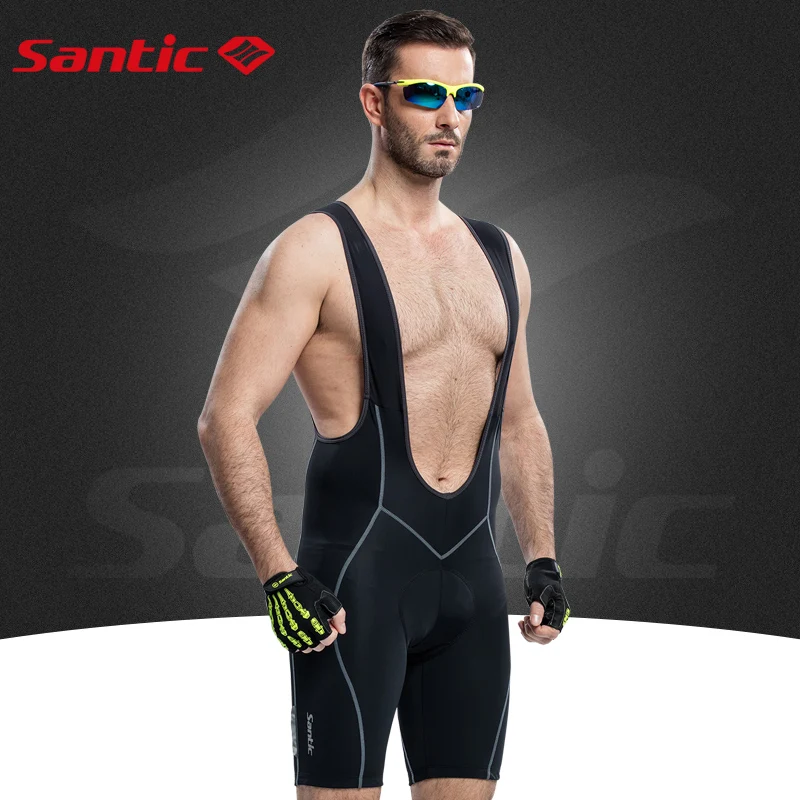 KC05014 Santic мужские шорты для велоспорта MTB с подкладкой из дышащей сетки для горной дороги, велосипеда, короткий велосипедный нагрудник - Цвет: KC05014