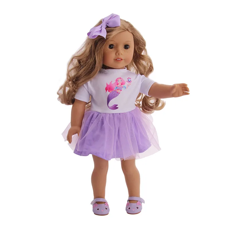 Купальник в сеточку с юбкой годе для 18 дюймовых американских кукол реборнов 43 см