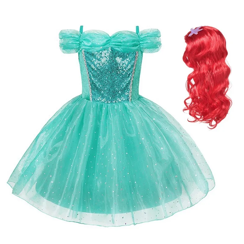 Girls Jasmine Costume Summer Children Off Shoulder Princess Dress Girl Aladdin's Lamp Cosplay Elegant Fancy Birthday Party Gown | Детская