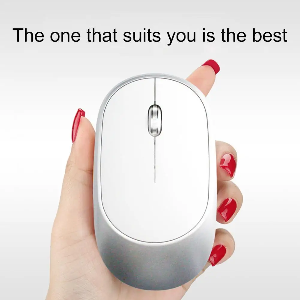Ultra-Thin 2.4Ghz Mute Button Rechargeable Wireless Mouse Silence Mause for Office Home Laptop Computer PC Accessories | Компьютеры и