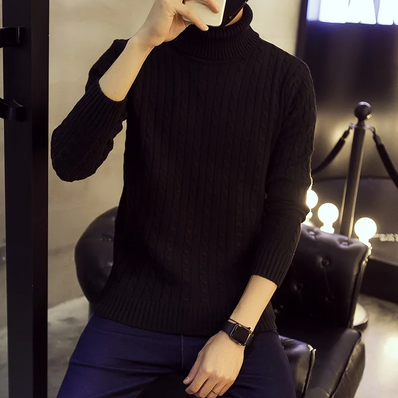 Свитер мужской теплый хлопковый большие размеры 5xl весна-осень