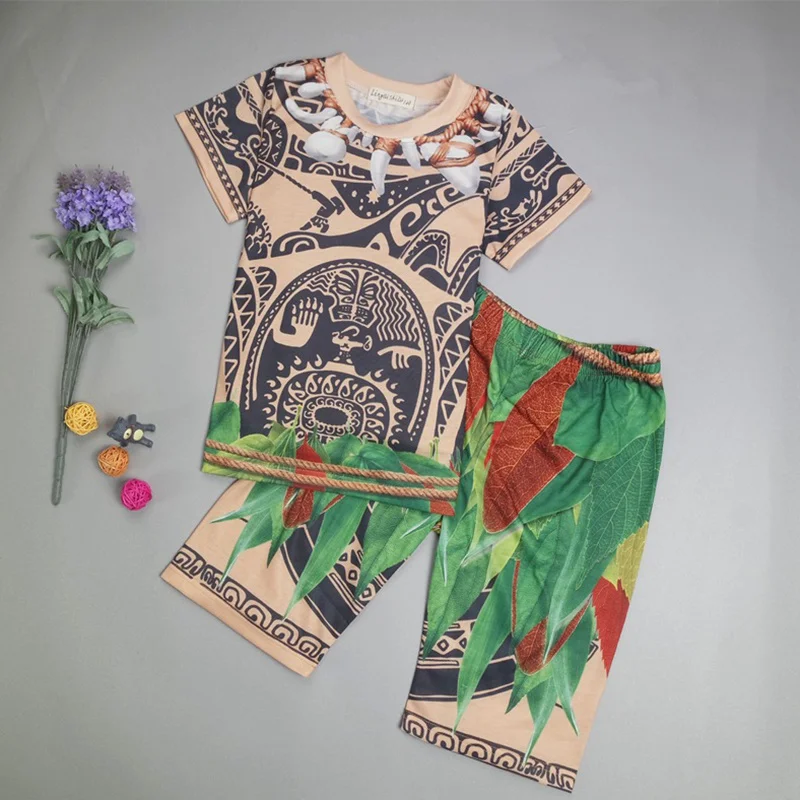 Toddler Baby Boys Clothes Sets Cartoon MOANA Costume Vaiana Element T-Shirt+pant Kids Outfits Children Clothing Casual for Boy |