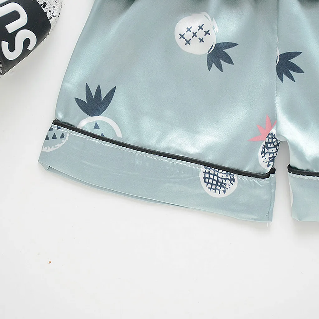 Летняя детская одежда пижамы с героями мультфильмов для маленьких мальчиков и