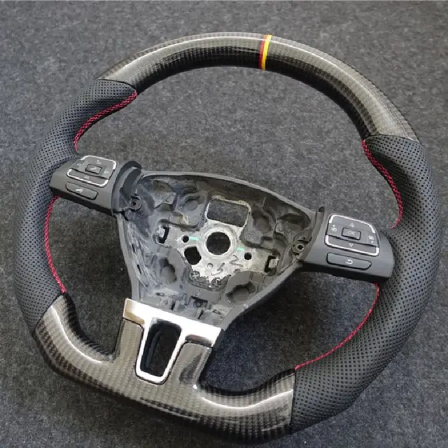 Mk4 Or Mk7vw Golf 7 Gti Carbon Fiber Led Steering Wheel - Mk7 Polo  Scirocco Upgrade