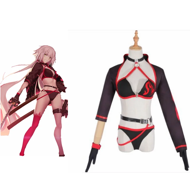 

Unisex Anime Cos Fate/Grand Order FGO Black Saber Alte Berserker Cosplay Costumes swimwear