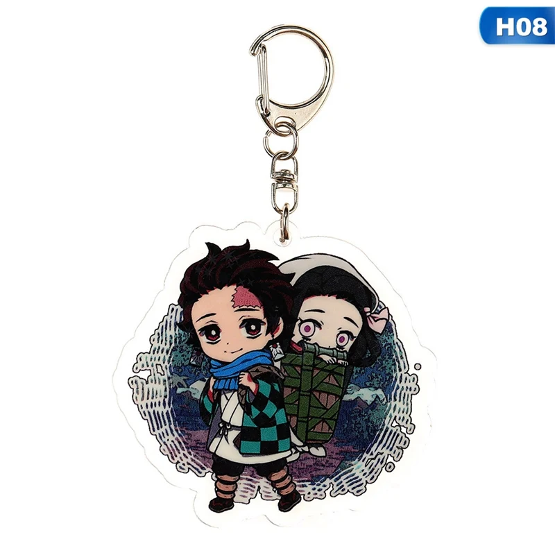 KEY4283H08 Аниме демон убийца: Kimetsu no Yaiba акриловый брелок для ключей Косплей Аниме Подарки - Цвет: KEY4283H08
