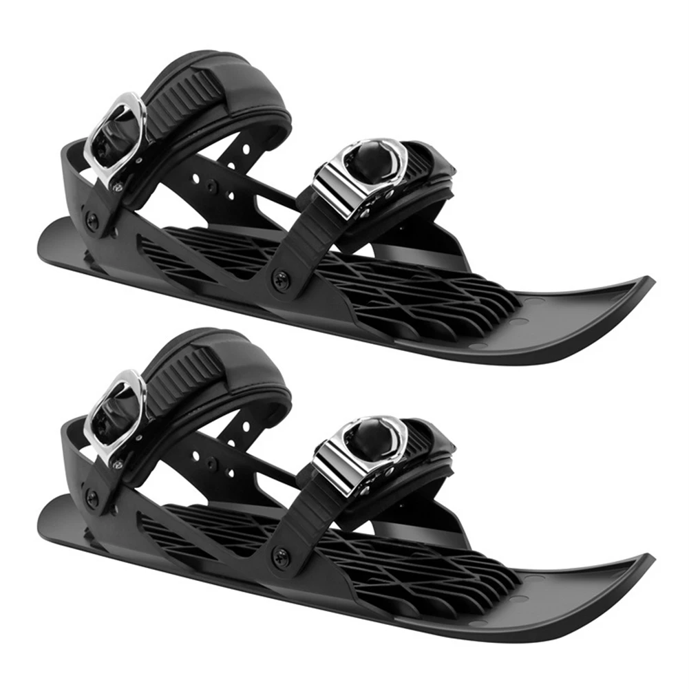 

1 Pair Mini Ski Skates for Outdoor Sports Adjustable Snowboard Shoes Portable Winter Sled Skiing Skiboard Shoes Lightweight