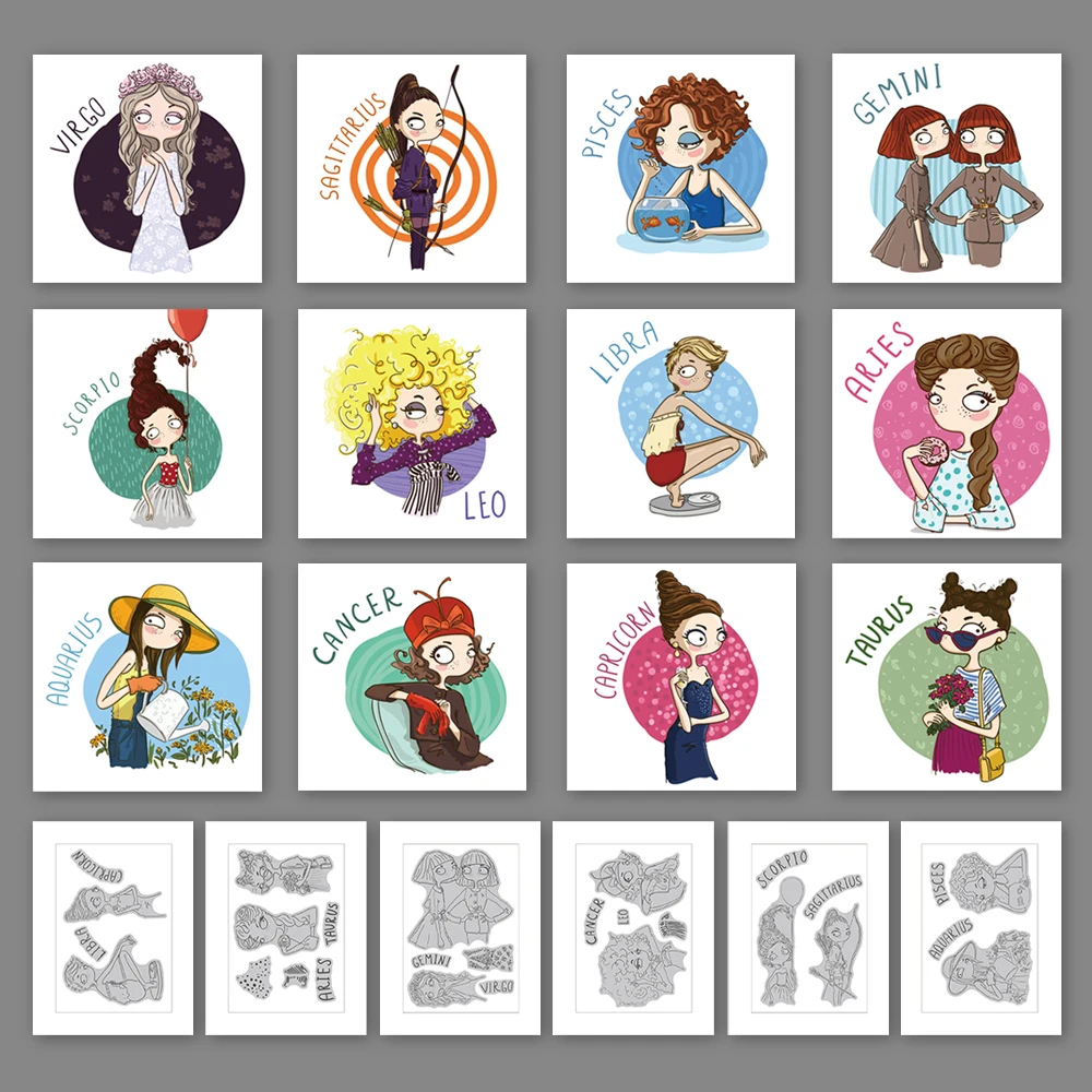 Созвездие девочек штампы и Трафаретный вырубной штамп Шаблоны набор сделай сам
