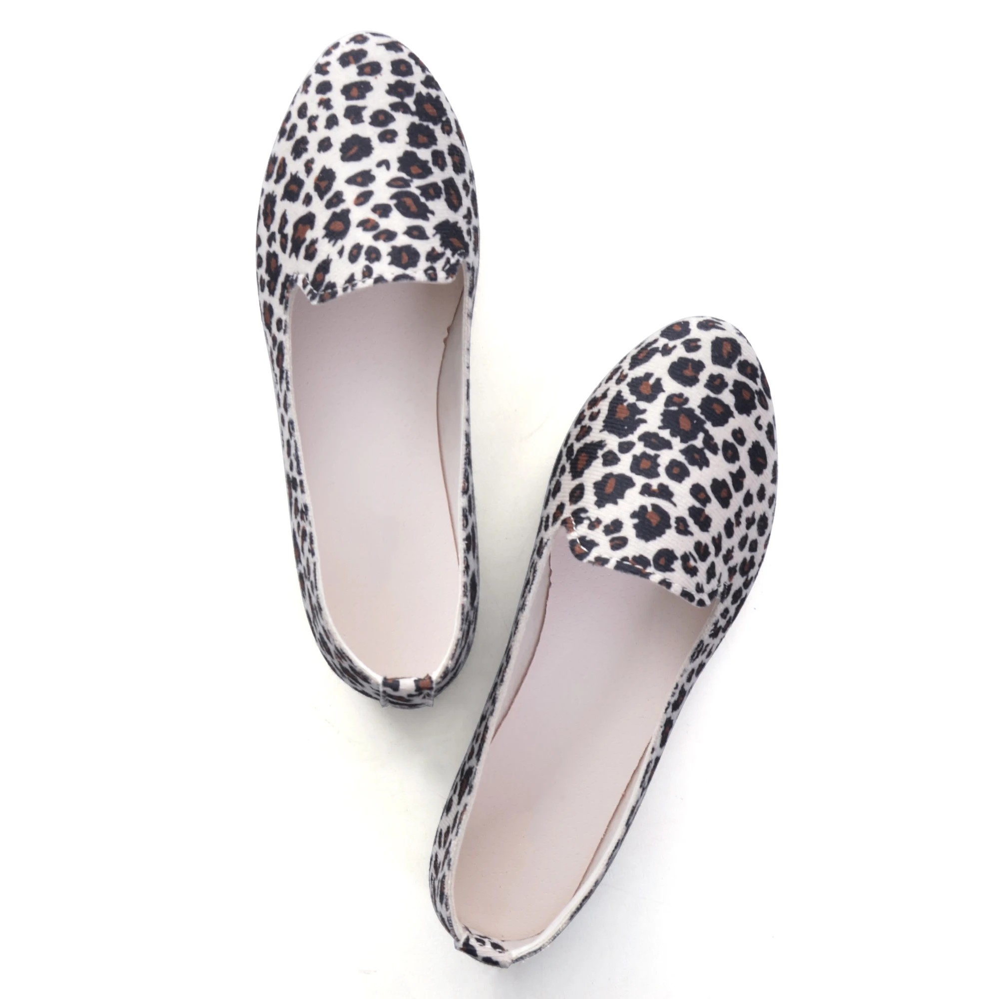 Женские Леопардовые балетки LU повседневные Лоферы без застежки удобные Вечерние