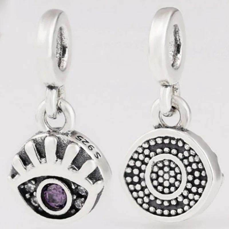 

Original 925 Sterling Silver Charm Shining Eye Pendant Fit Pandora Women Bracelet & Necklace Diy Jewelry