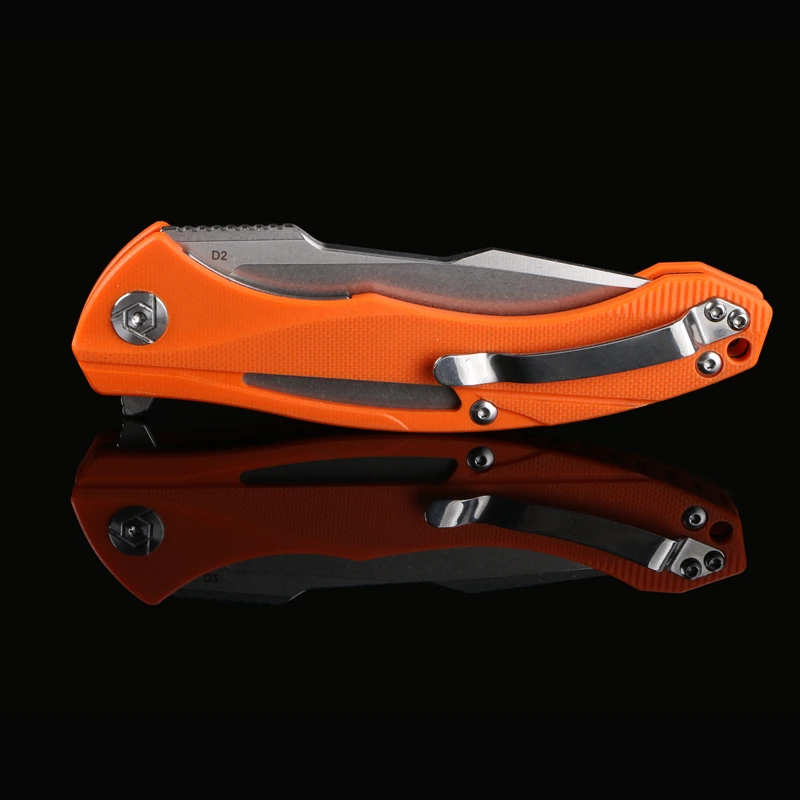 Складной нож CH3519 Flipper карманный кухонный резец с лезвием D2 G10 и стальной ручкой