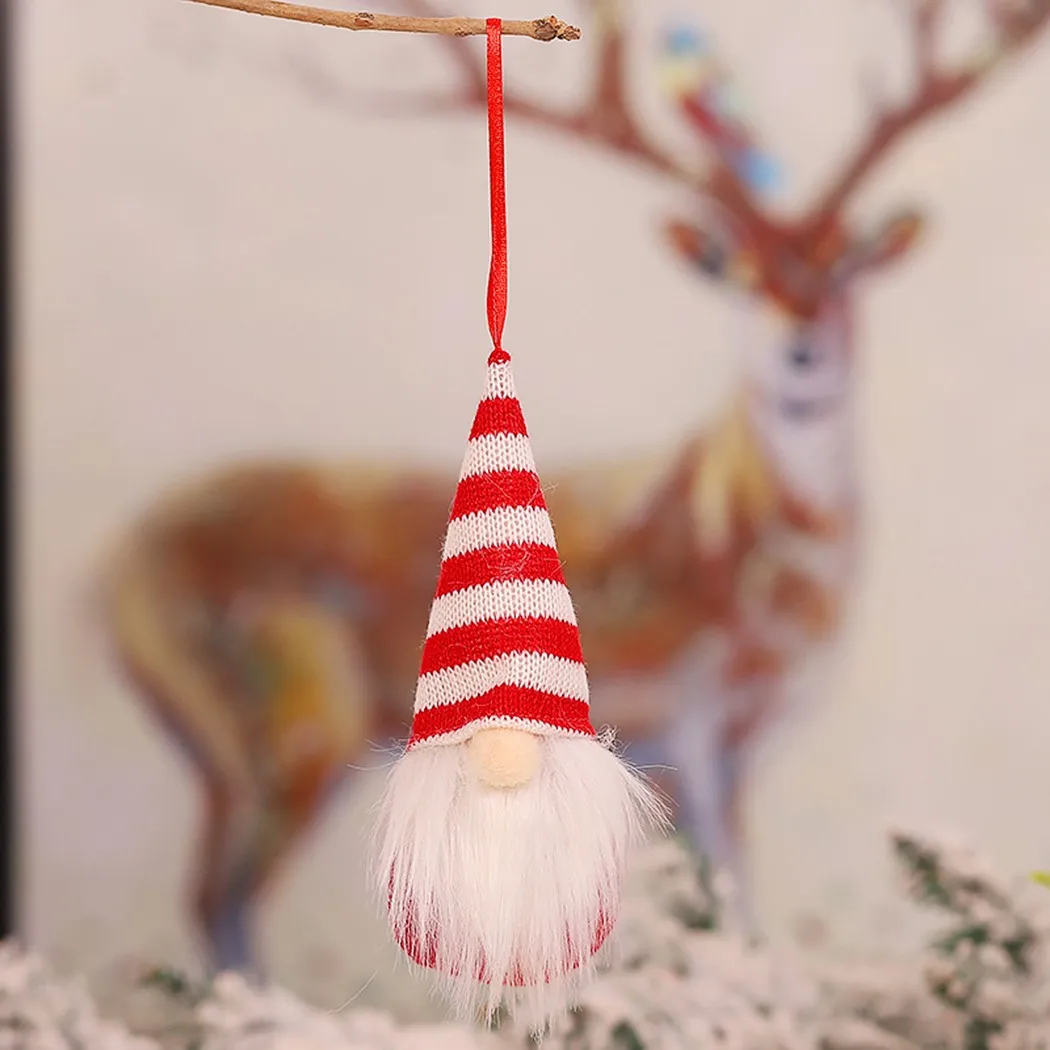 

2022 Christmas Ornaments Faceless Doll Xmas Tree Hanging Pendant Home Party Decoration Kids New Year Gifts