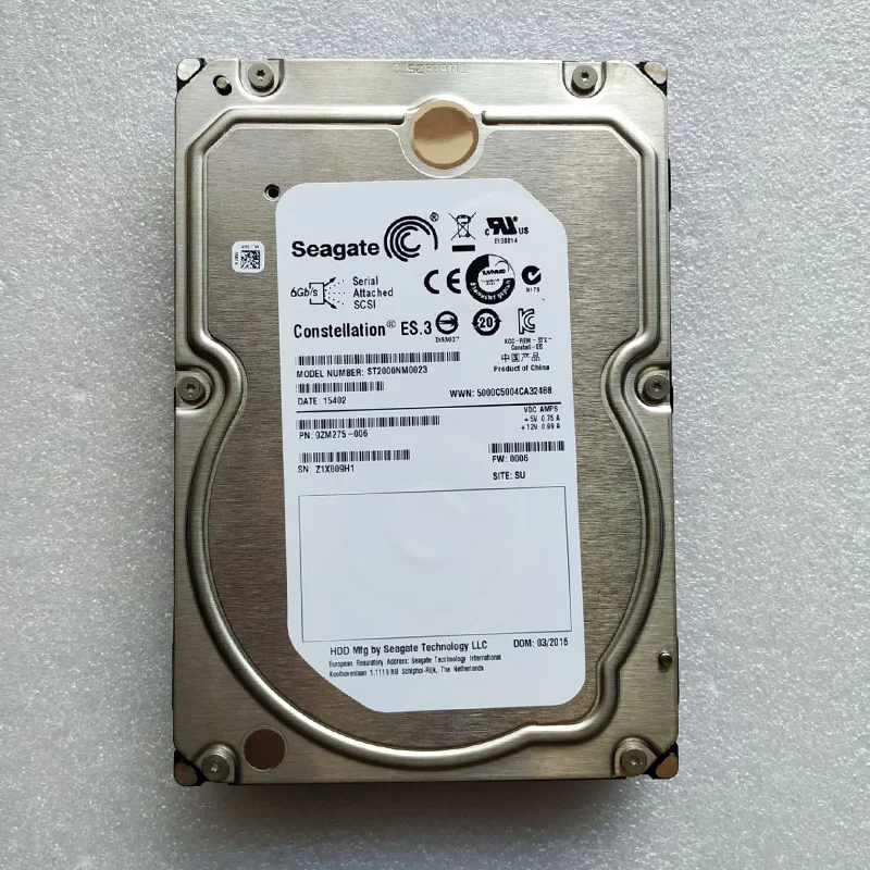 Seagate Constellation ES.3 ST2000NM0023 2 ТБ 7200 RPM 128MB Cache SAS 6 ГБ/сек. 3 5 "корпоративный внутренний