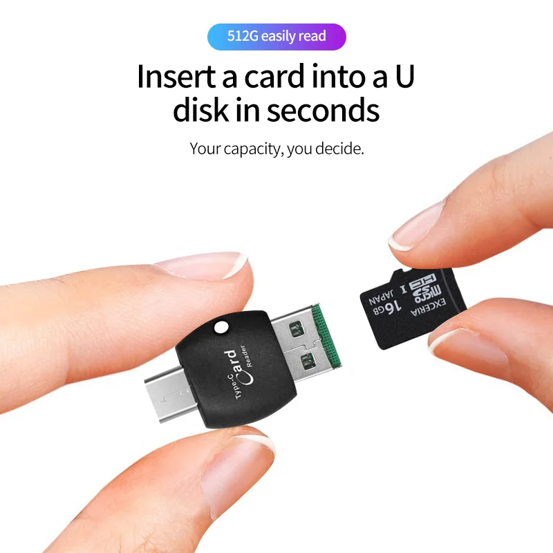 ankndo micro sd кардридер usb c otg 2 в 1 20 tf кардриде