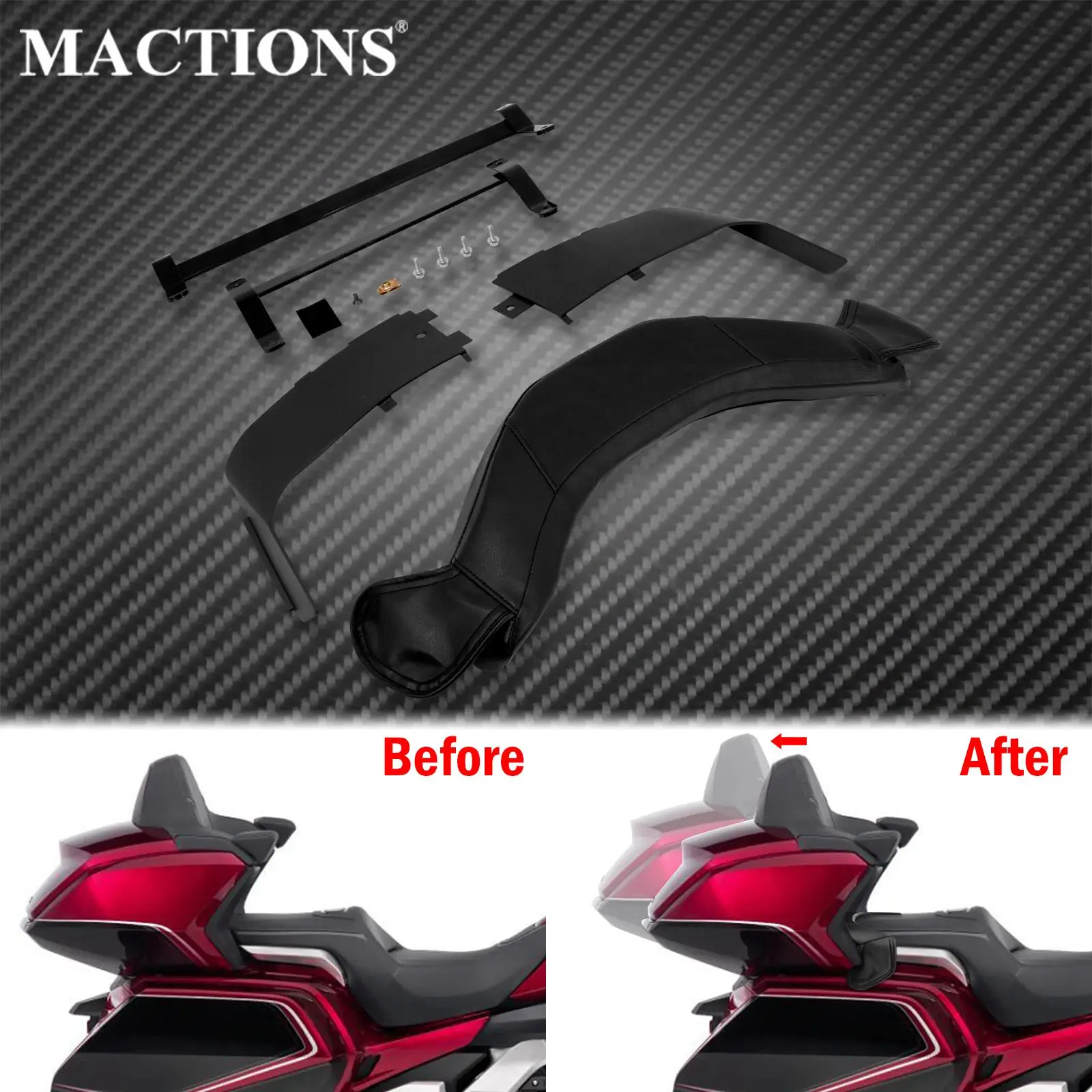 

Motorcycle Trunk Luggage Storage Rack Accessory Relocator Kit With Filler Pad For Honda Gold Wing Tour GL1800 2018 2019 2020