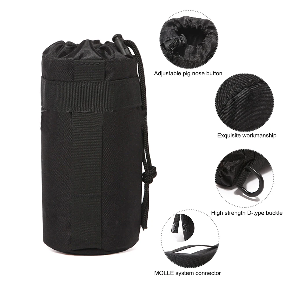 

Outdoor Military Molle Water Bottle Bags Outdoor Cycling Camping Hunting Bottle Holder Multifunction Kettle Carrier Pouch