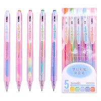 mixed color neutral gel pen chromatic gradient dream doodle hand ledger rainbow smooth pen kawaii stationery stationery set