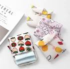 Новинка 2021, популярная Женская дорожная санитарная упаковка, хлопковые мешочки для женских салфеток, маленькие косметические мешочки для хранения монет, наушников, карт