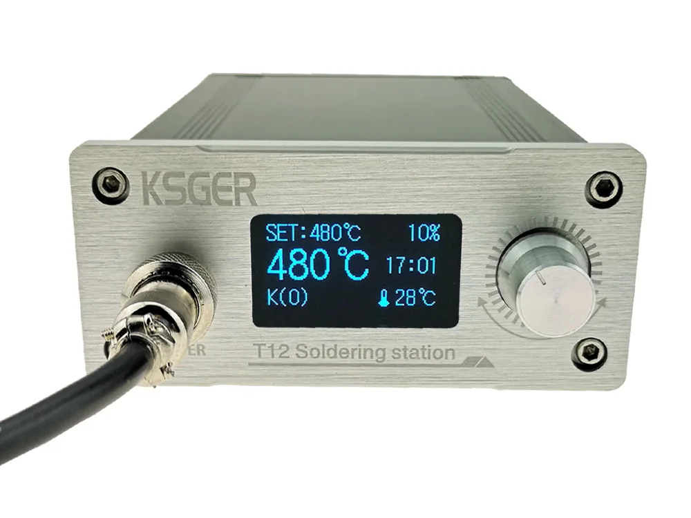KSGER DIY T12 OLED паяльная станция STM32 V2.1S авто-сон T12 железные наконечники комплекты для сварки ABS держатель ручки Стенд CNC Передняя панель