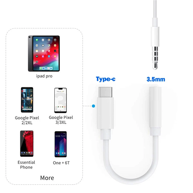Адаптер Aux Type C 3 5 мм преобразователь аудио для наушников с USB на кабель Otg Huawei P20 P30