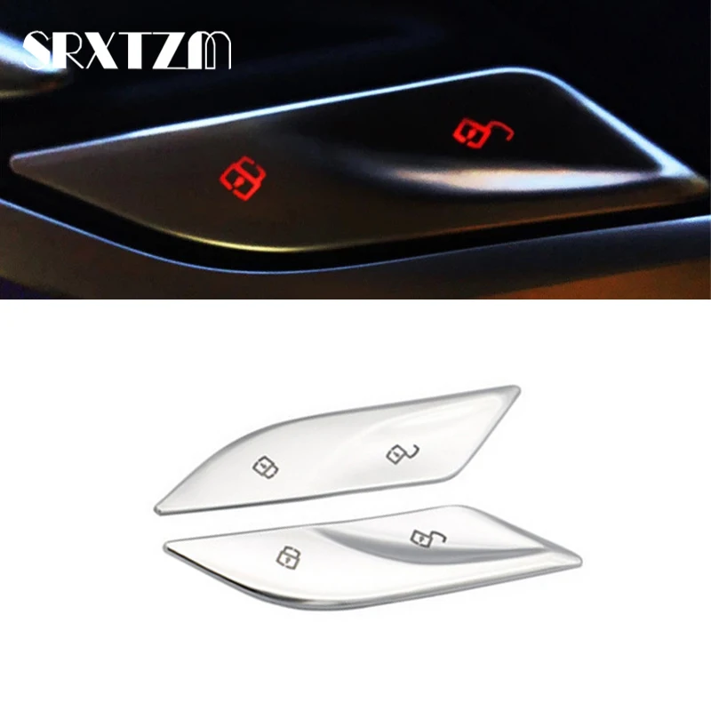 

Автомобильный Стайлинг, кнопка разблокировки двери, накладка на ручку, наклейки на ключи для BMW 5 серии G30 G38 2018, внутренние автоаксессуары