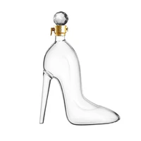 etched whiskey globe decanter setwith high heels shoes whisky glasses for liquor bourbonvodka 350ml