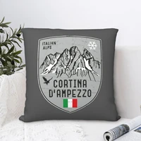 mountain italy emblem square pillowcase cushion cover cute home decorative polyester throw pillow case for home simple 4545cm