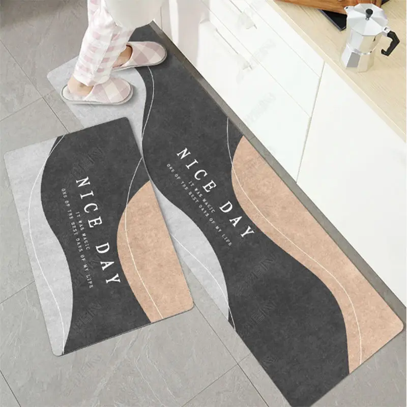 

Fashion Area Rugs Anti-slip Kitchen Mat Floor Modern Bath Carpet Entrance Doormat Tapete Absorbent Living Bedroom Prayer Pad