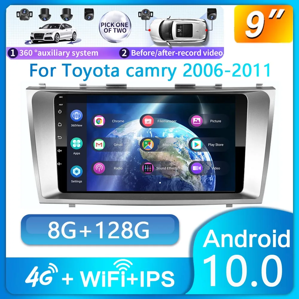Мультимедийная магнитола для Toyota Camry мультимедийная стерео-система на Android 10 с 9