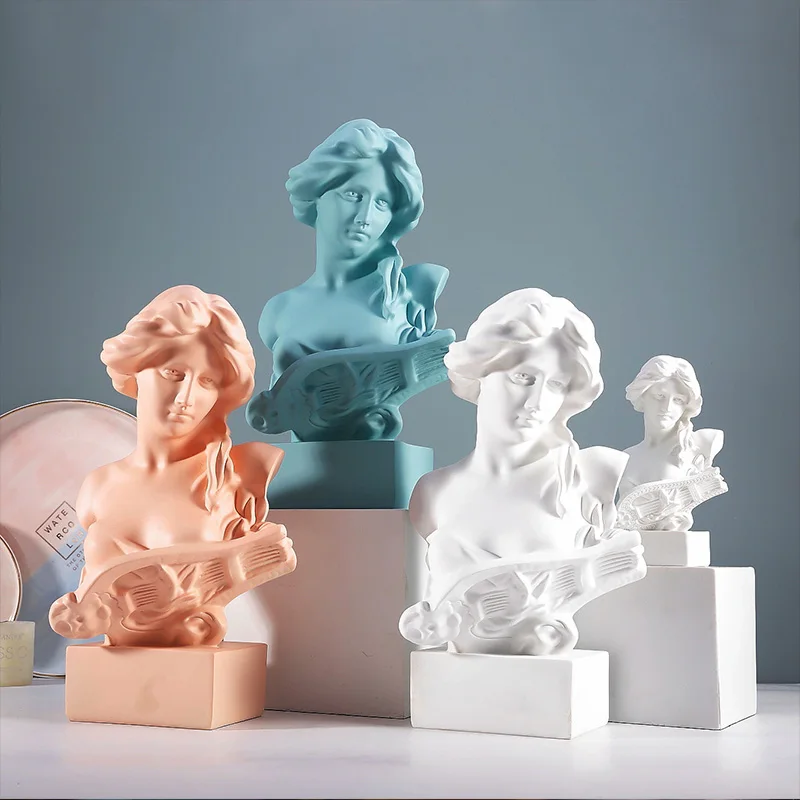 

[VIP] Nordic Character Statue Piano Female Sculpture Art Ornaments Home Decoration Living Room TV Cabinet Desk Resin Furnishings