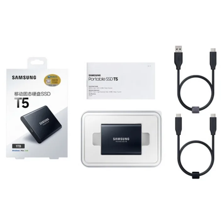 

Samsung T5 1TB Mobile Hard Disk 1T USB3.1 SSD Solid State Hard Disk MU-PA1T0B/CN