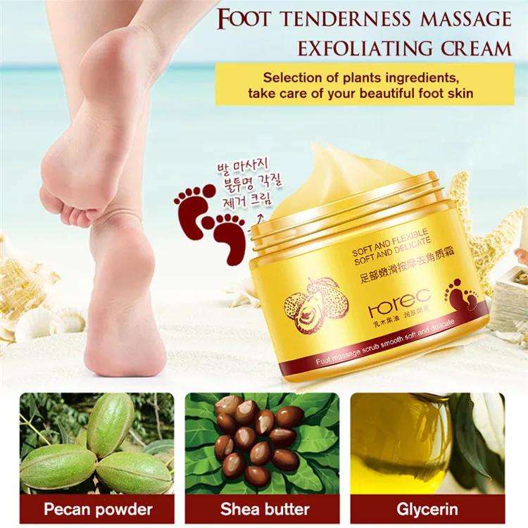 ROREC 180g Shea Butter tender massage exfoliator foot cream moisturizing Remove smelly feet skin care |