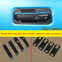 Carbon Fiber Exterior With Keyless Door Handle Bowl Cover Mouldings Trims For Ford F-150 Raptor 2017-2020 Car Auto Vehicle Parts
