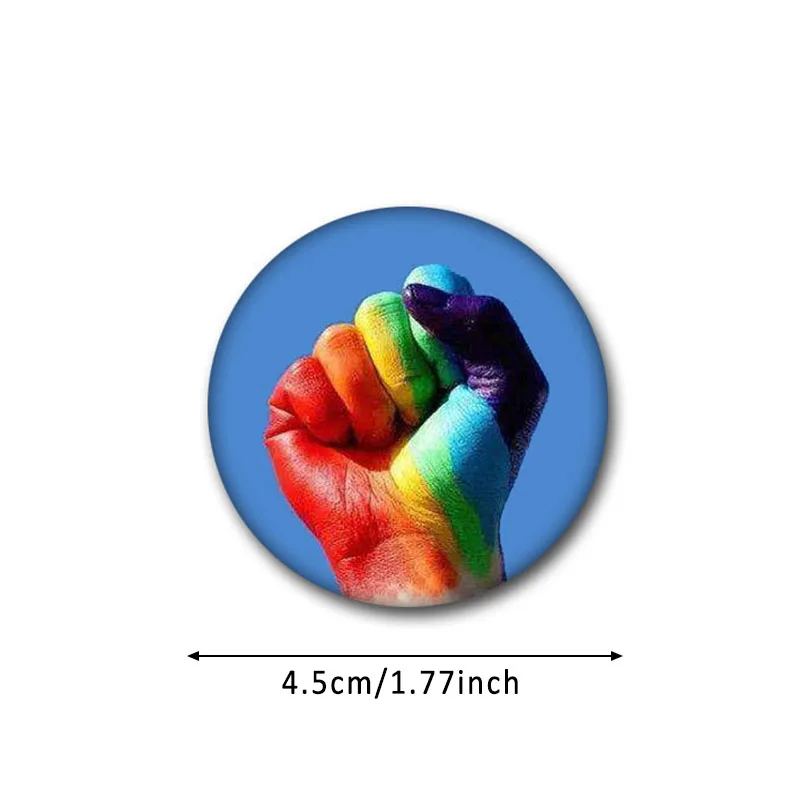 

Pride Rainbow Flag Badge Round Icons Gay Pins Homosexual Love Metal Badges Decorative Brooch Pins Jewelry Accessories Gifts