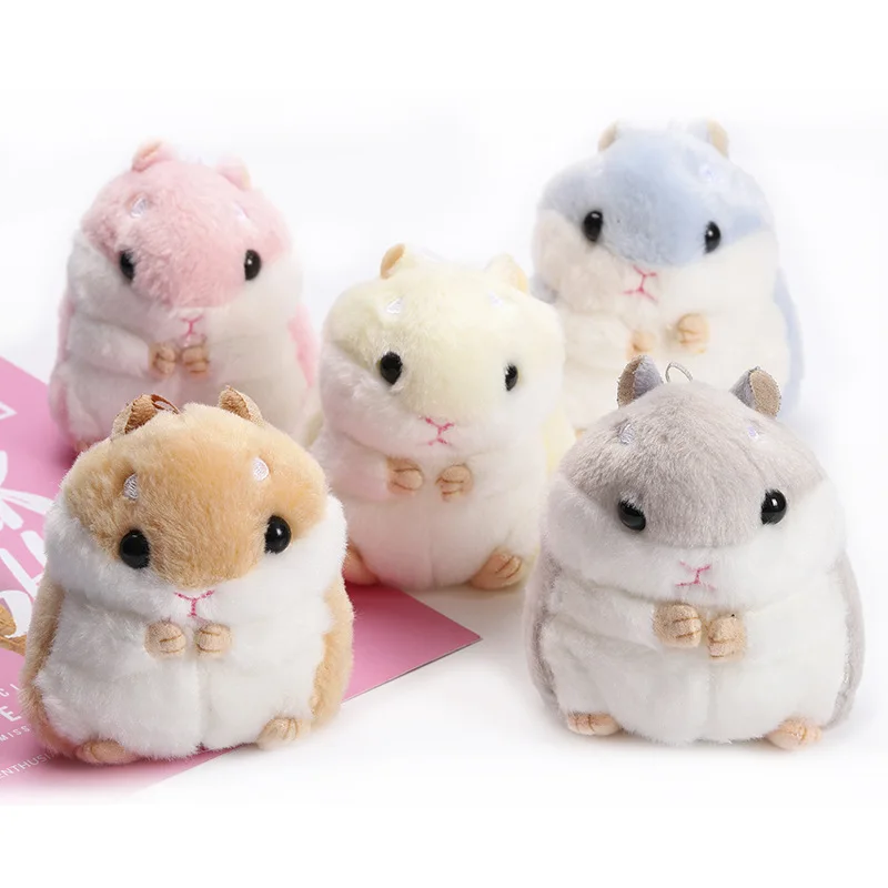 Anime cartoon cute hamster plush doll pendant key chain school bag school bag pendant small gift