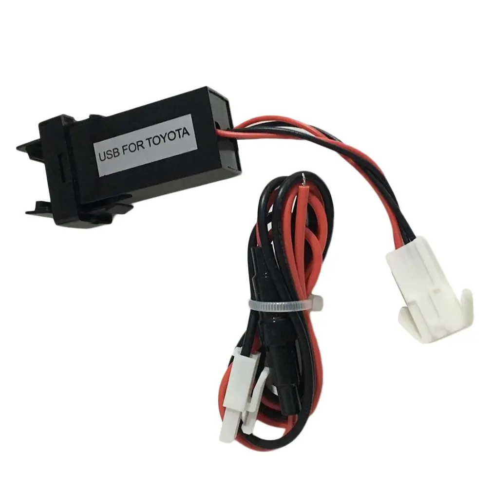 

Audio Adapter Portable Dual USB Charger Socket Dashboard Cell Phone Charger Audio Adapter Special Design for TOYOTA VIGO 12V