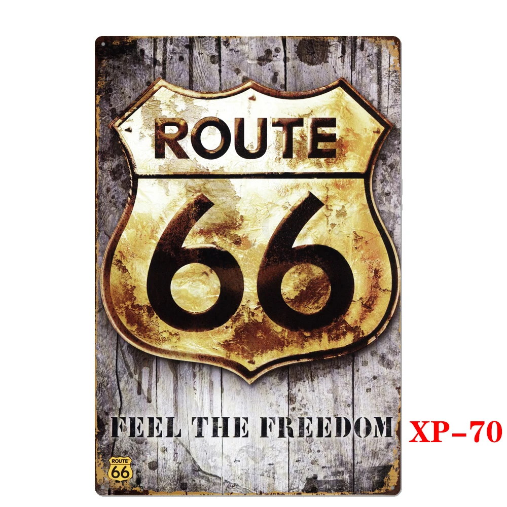 

US Route 66 Tin Sign Vintage Metal Plaque Pin Up Sign Decor Bar Pub Cafe Man Cave Garage Wall Decoration Tinplate Plate Painting