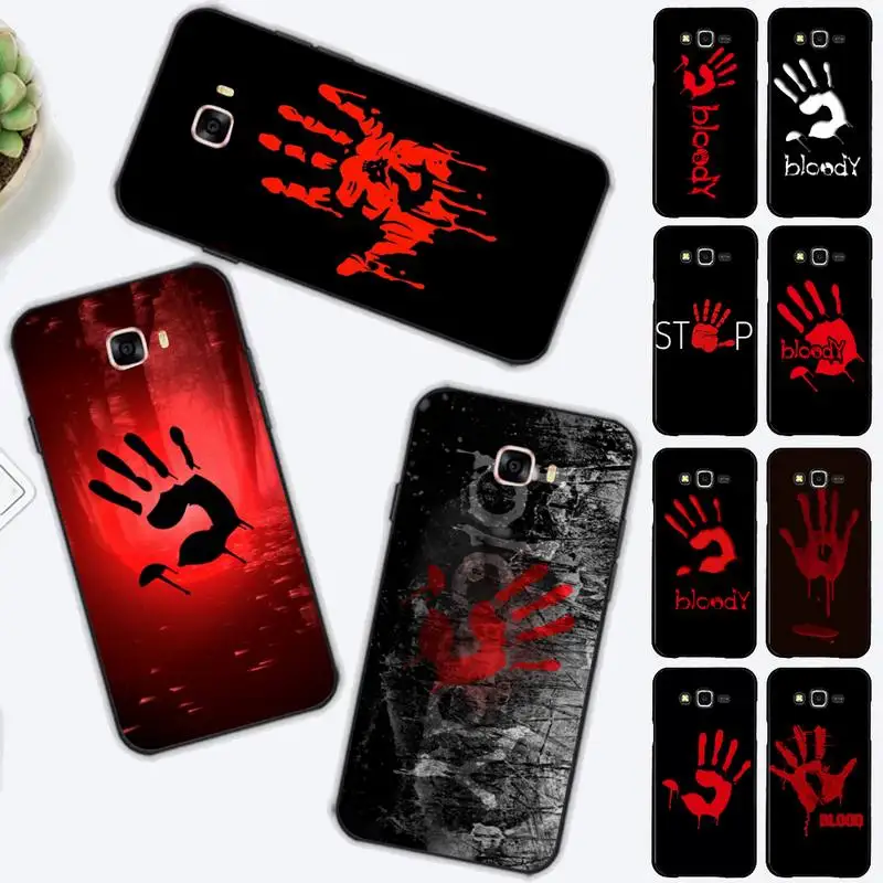 

TOPLBPCS Anime Bloody Phone Case for Samsung J 2 3 4 5 6 7 8 prime plus 2018 2017 2016 core