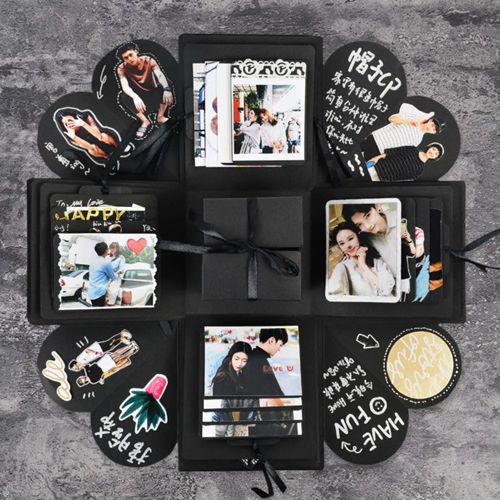 

Surprise Explosion Box DIY Folding Photo Album Memory Scrapbook Valentine Gift