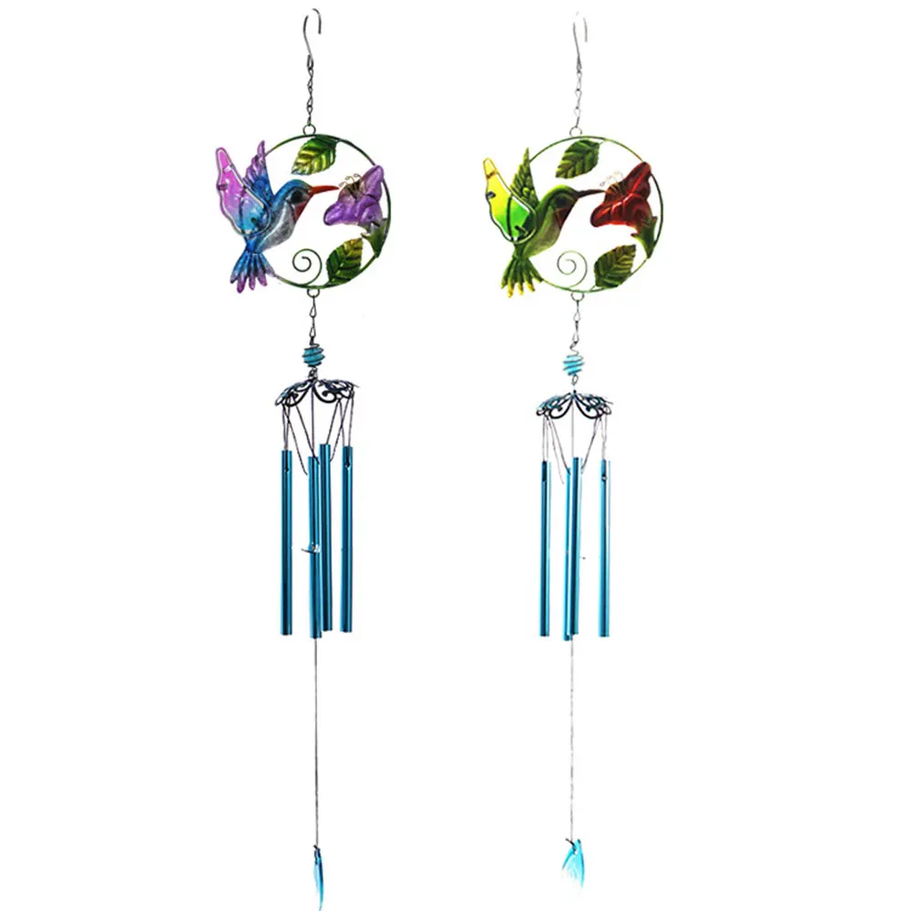 

Hummingbird Wind Chimes Party Hanging Metal Yard Home Decor Garden Outdoor Ornament Night Light Pendant Portable Wall Window