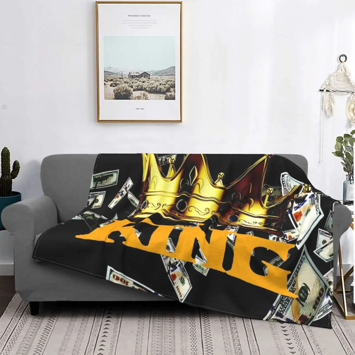 

Manta de corona King, colcha a quadros para cama, sofa, manta de muselina, colcha de pik
