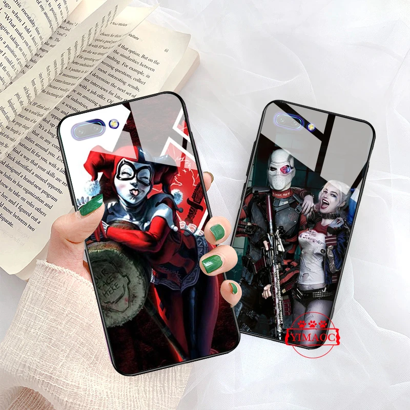 YIMAOC suicide squad Joker harley quinn Glass Case for Huawei P10 lite P20 Pro P30 P Smart honor 7A 8X 9 10 Y6 Mate 20 |